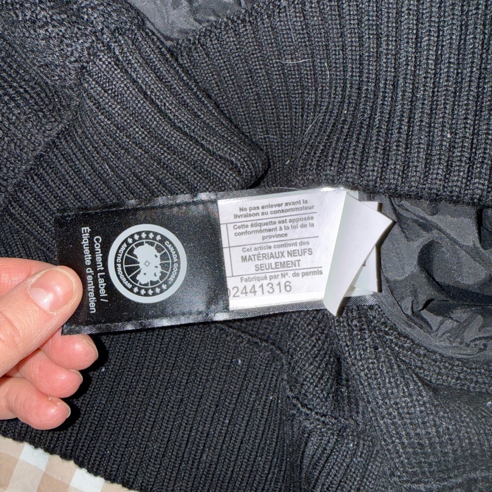 Canada Goose Mens Hybridge Knit Jacket Black XL - Picture 7 of 9